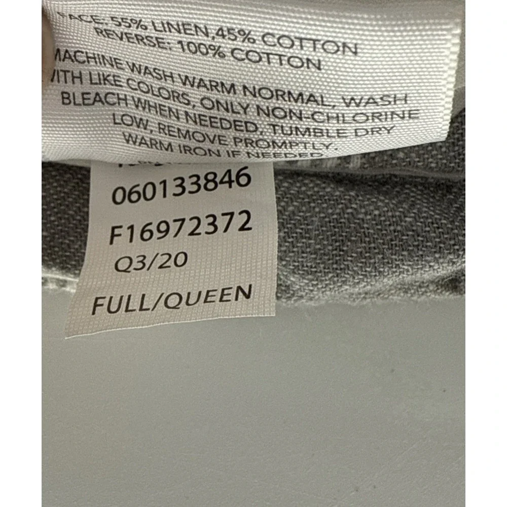 Target Threshold Pair‎ Gray Standard Pillow Shams Linen Cotton Blend Full/Queen
